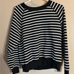 Old Navy Black and White Striped Pullover